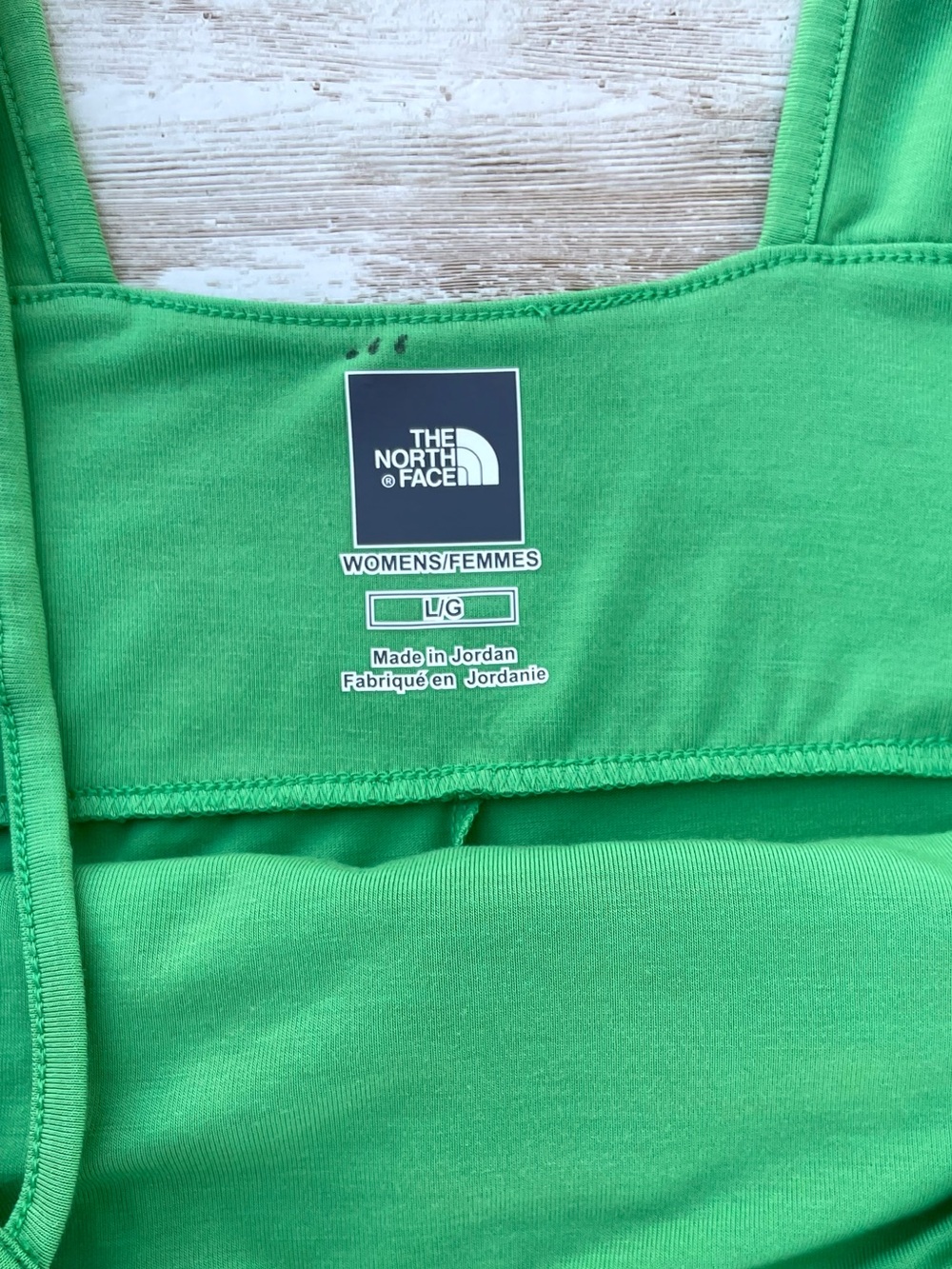 North Face Sundress Chartreuse Green Sleeveless Tank Empire Waist Zip Pocket WL - Picture 5 of 16